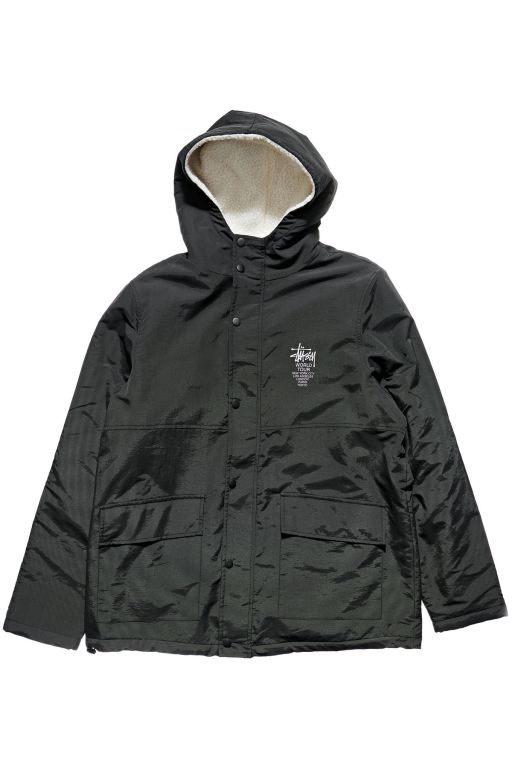 Stussy Mens World Tour Reversible Jackets Black - MLPFI3617